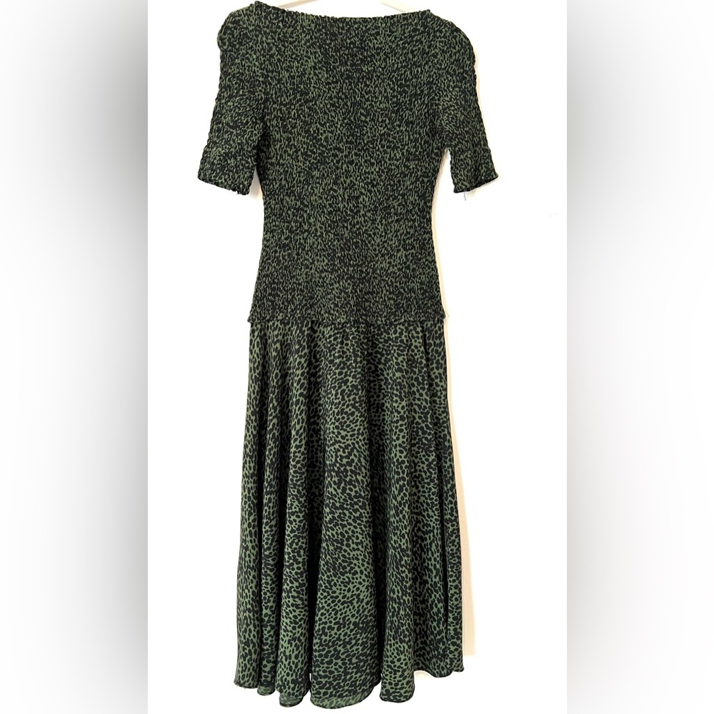 Proenza Schouler Black and Green Midi Dress - Picture 6 of 11